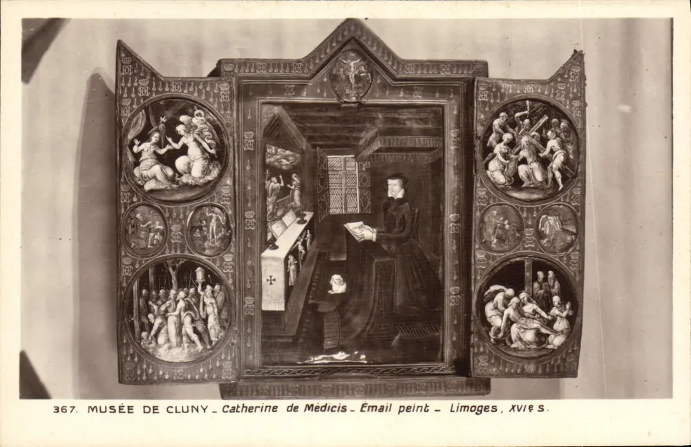 Musée de Cluny — Catherine de Médicis — Emaille-Malerei — Limoges, 16. Jahrhundert - Vorderseite