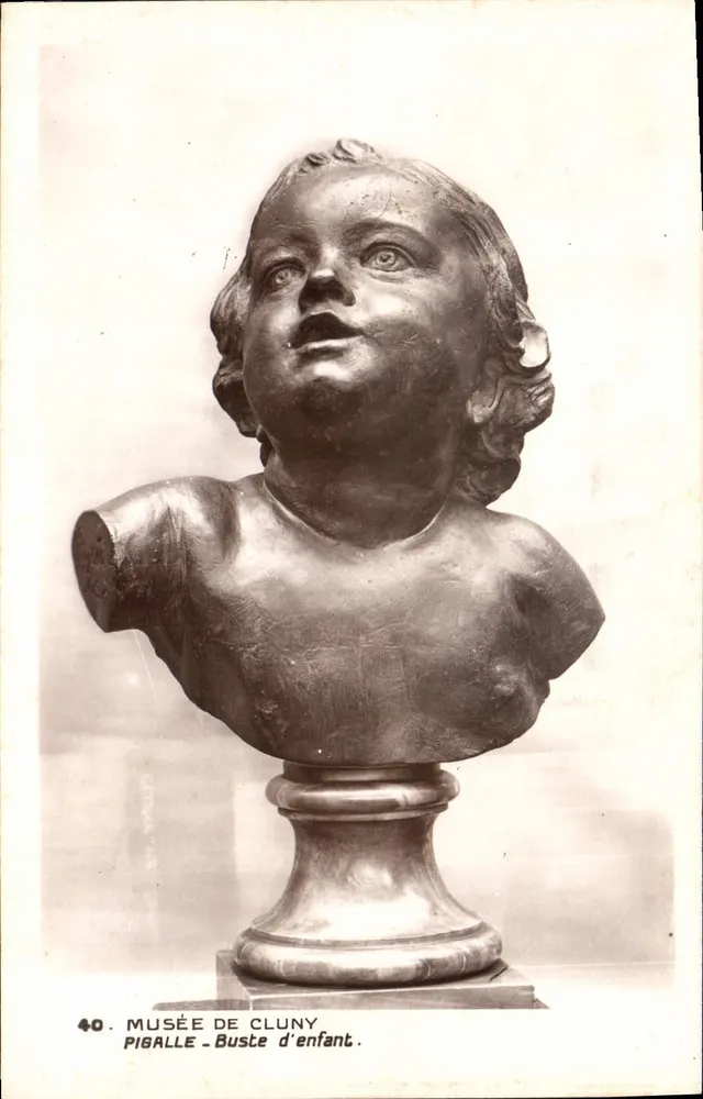 Museu de Cluny — Busto de Criança por Pigalle — Edição dos Museus Nacionais, Paris - Frente