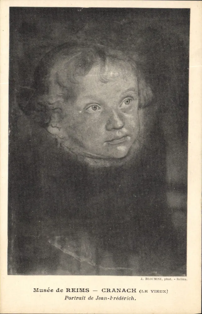Museum von Reims — Portrait von Jean-Frédérich von Cranach (dem Älteren) — J. Bloumine, Foto. Reims - Vorderseite