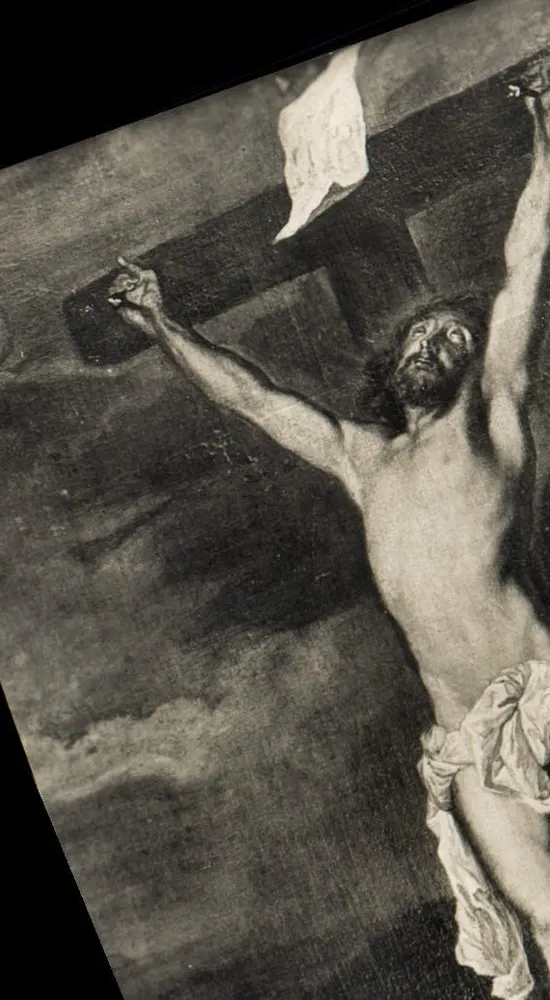 Crucifixion — Detail einer Malerei — Brügge, Kirche Notre-Dame - Vorderseite