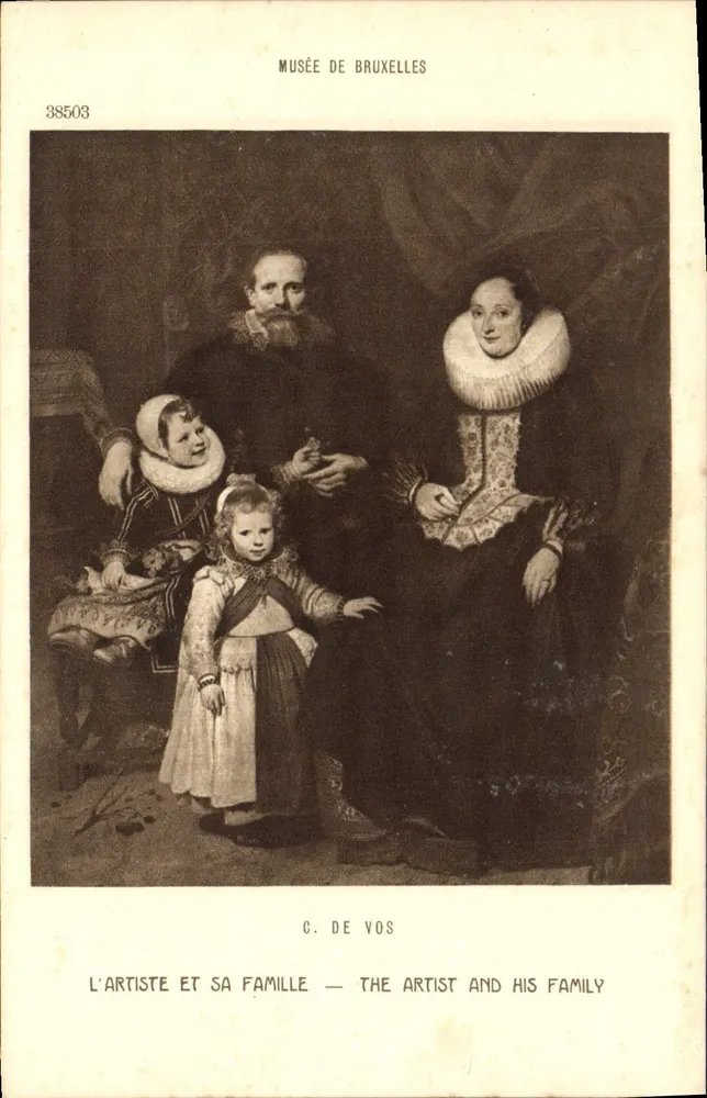 Der Künstler und seine Familie — C. de Vos — Museum von Brüssel - Vorderseite