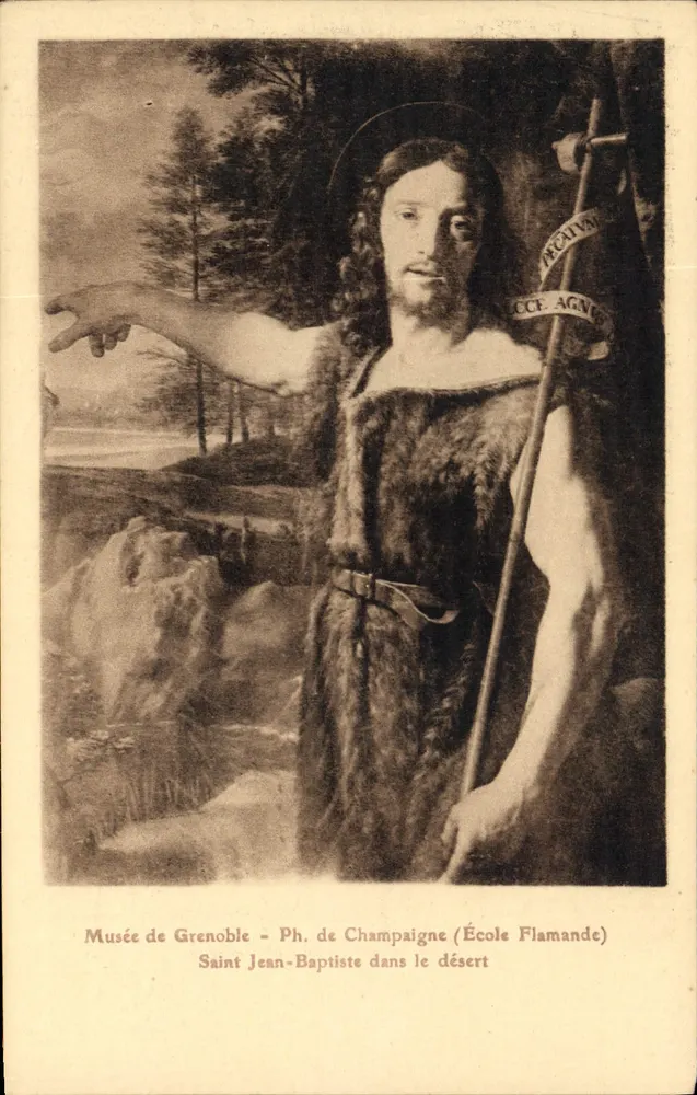 Heiliger Johannes der Täufer im Wüsten — Museum von Grenoble — Ph. de Champaigne (Flämische Schule) - Vorderseite