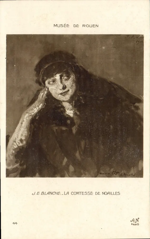 Je Blanche — A Condessa de Noailles — Museu de Rouen — J.A.N. Paris - Frente