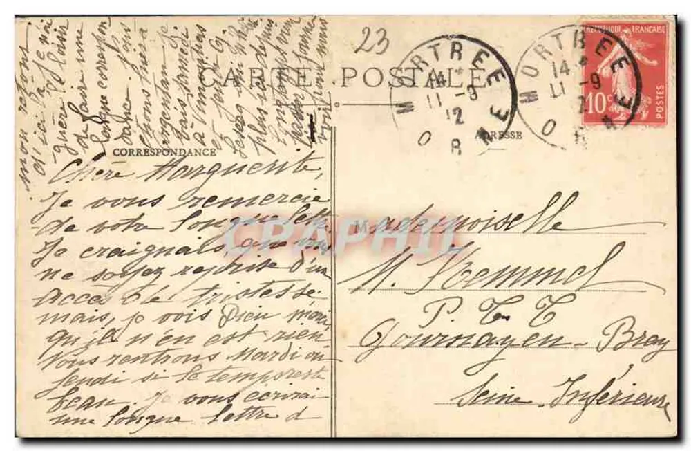 Argentan - Katedra św. Germain - Widok ogólny — Charmeau-Michelli, Argentan, n°113 - Rewers