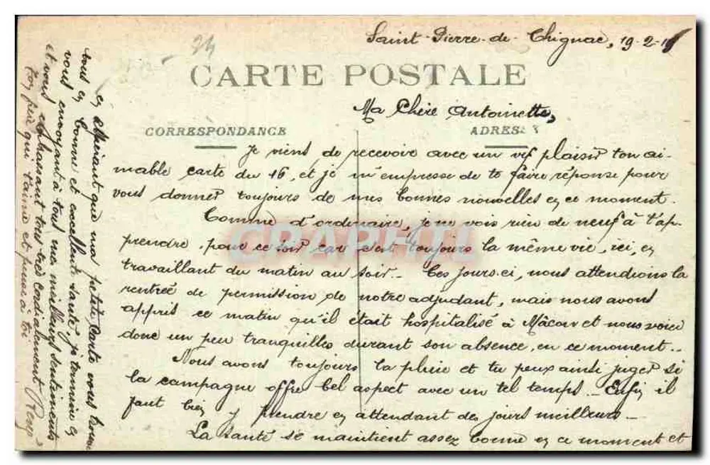 Périgueux — Jardim das Arênes — editor desconhecido, n° 10 - Verso