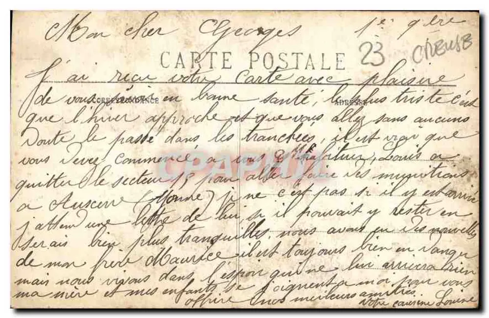 Staudamm Rochebut, bei Évaux-les-Bains — La Creuse pittoresque — P.M. n°1514 - Rückseite