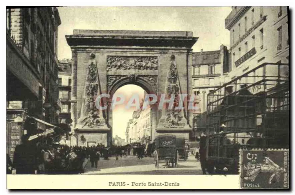 PARYŻ – Port Saint-Denis – widok historyczny – Édito-Service S.A. n° CEE D2 465 42 17 - Awers