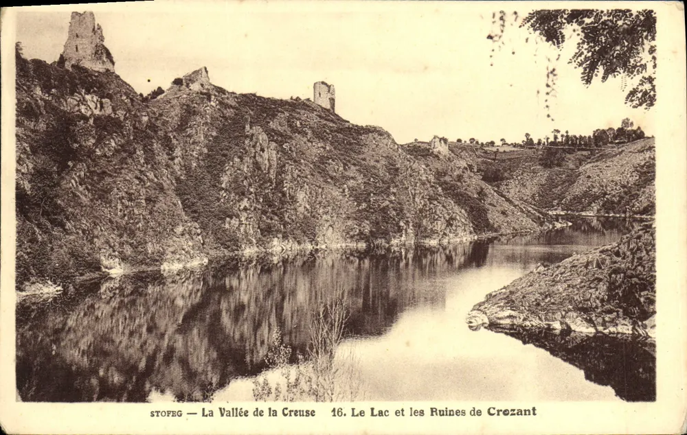 Stofeg — Tal der Creuse — 16. Der See und die Ruinen von Crezant - Vorderseite