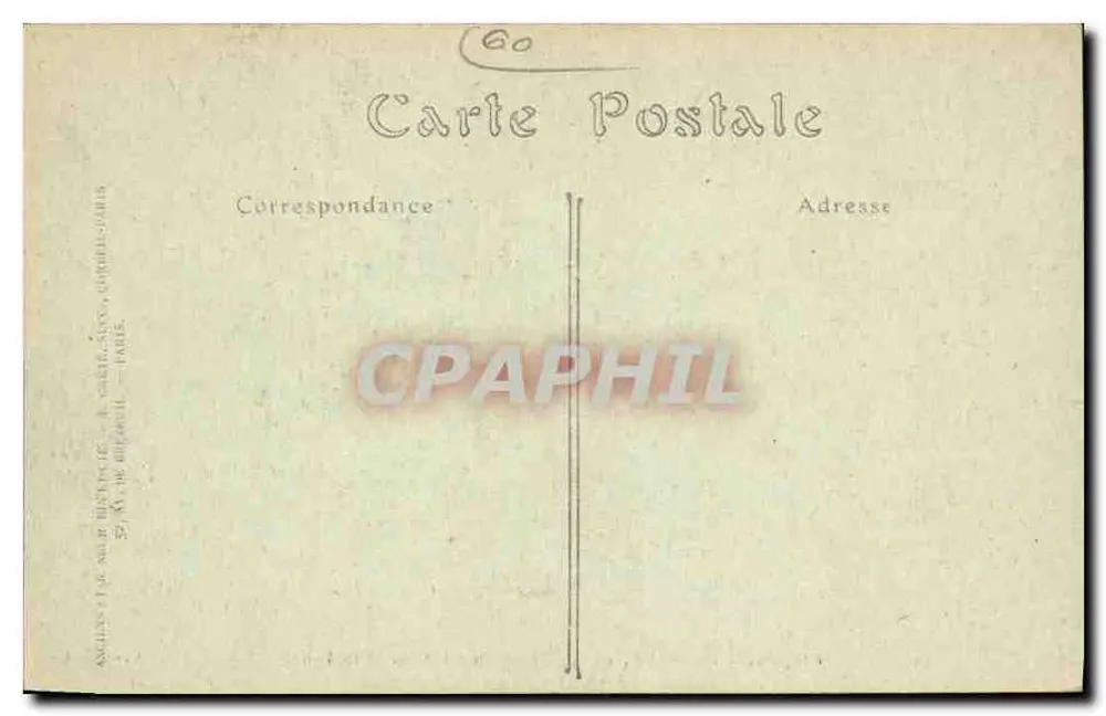 Compiegne — Ansicht auf den Schlossplatz und die Stadt — ND Phot. - Rückseite