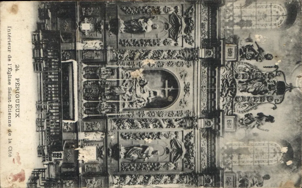 Innenraum der Kirche Saint-Étienne de la Cité — Périgueux — Verlag: Périgueux, n° 24 - Vorderseite