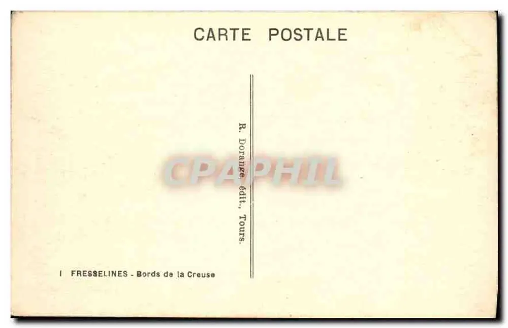 Bords della Creuse — Fresselines — R. Dorane, editore, Tours - Verso