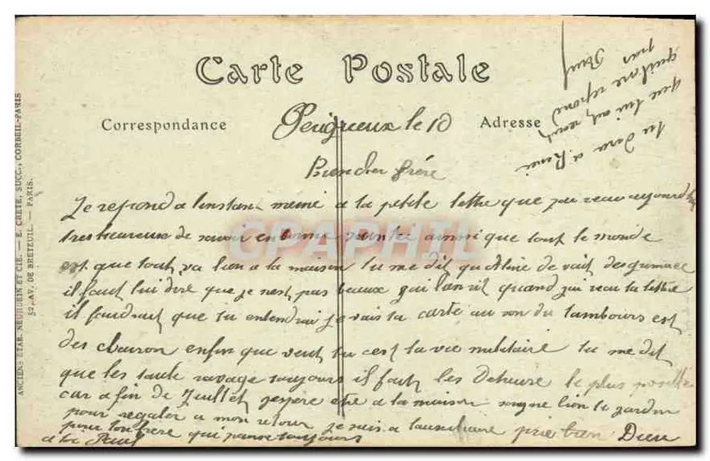 Périgueux — Panorama da Cidade — JND Fot. - Verso