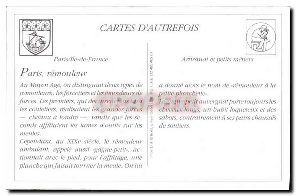 Paris — O Afiador — J. H. - Verso