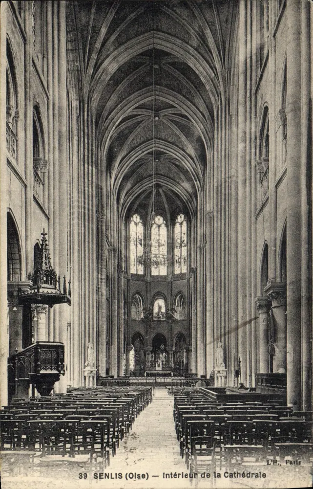 SENLLIS (Oise) — Interior da Catedral — L.H., Paris, n°39 - Frente