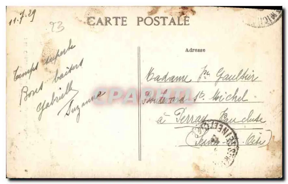 Pittoresque Creuse — Crozant — Landschaft am Pont de la Sedelle — Verlag 1184 - Rückseite