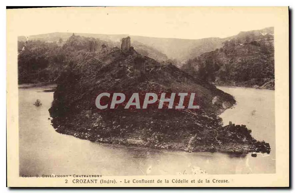 Crozant (Indre) — Der Zusammenfluss der Cédelle und Creuse — G. Guillermont, Châteaupouz - Vorderseite