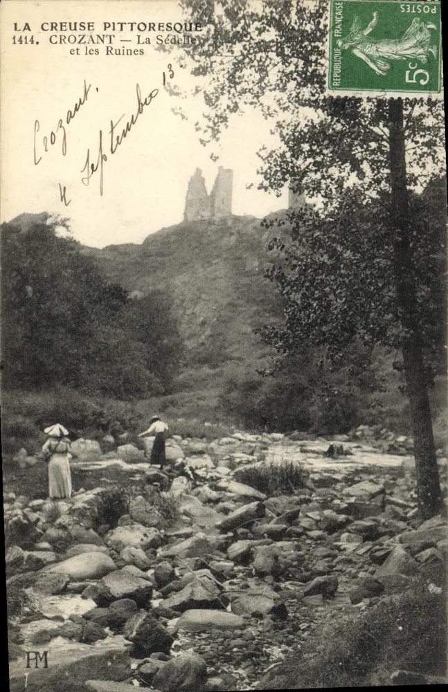 Pittoreske Creuse — Crozant und die Ruinen — PM, Nr. 1414 - Vorderseite