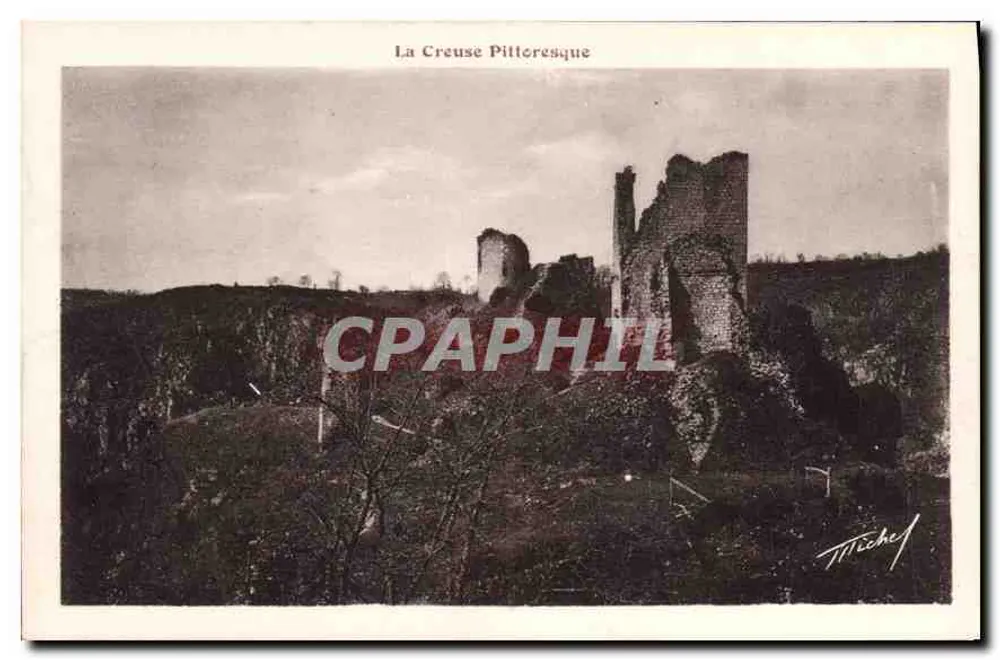 Ruinen von Crozant — La Creuse Pittoresque — Edition G. G. et Fils - Vorderseite