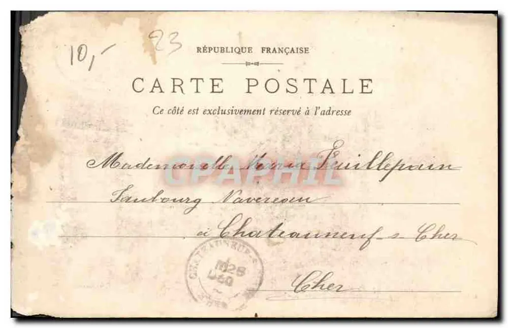 Petite Bergère Creusoise — A. DE NUSSAC, VERLEGER, GUÉRET — n°100 - Rückseite