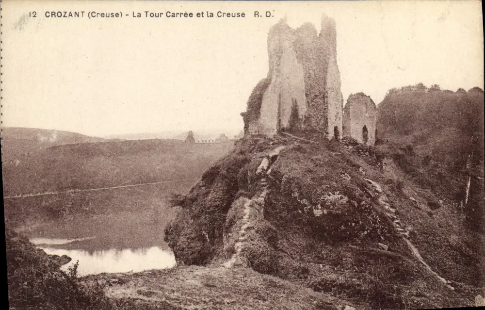 Crozant (Creuse) - La Tour Carrée und die Creuse - R. D. - Vorderseite