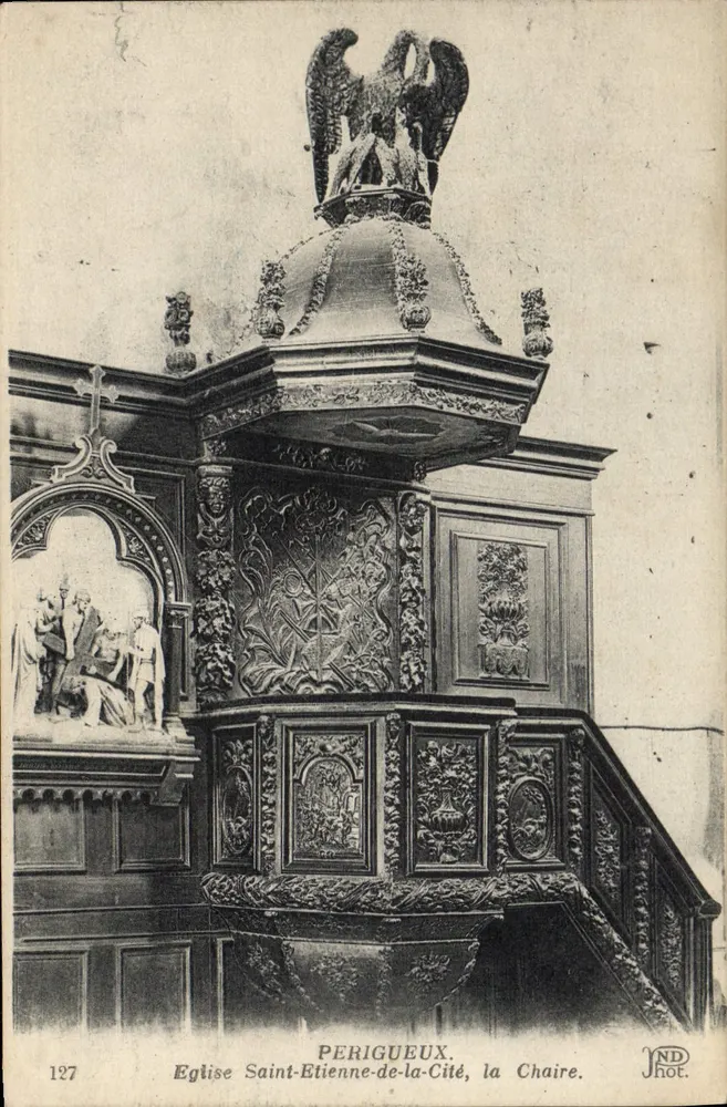 Périgueux — Kirche Saint-Étienne-de-la-Cité, der Predigerstuhl — JND Phot. - Vorderseite