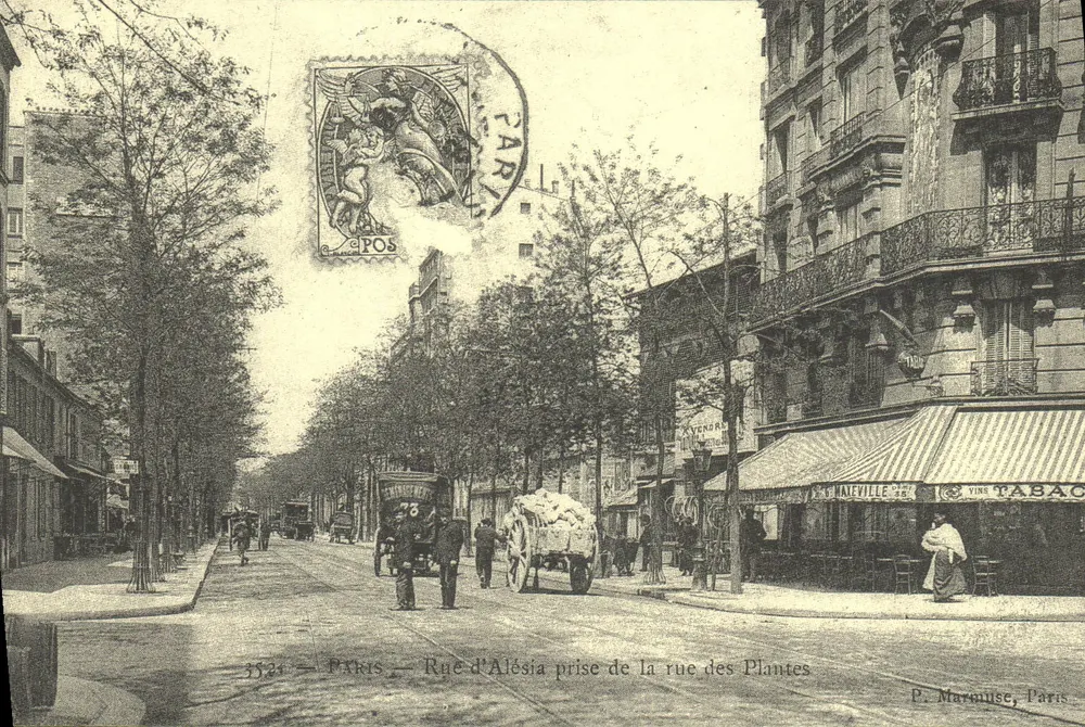 Rue d'Alésia — Blick von der Rue des Plantes — P. Marmuse, Paris - Vorderseite