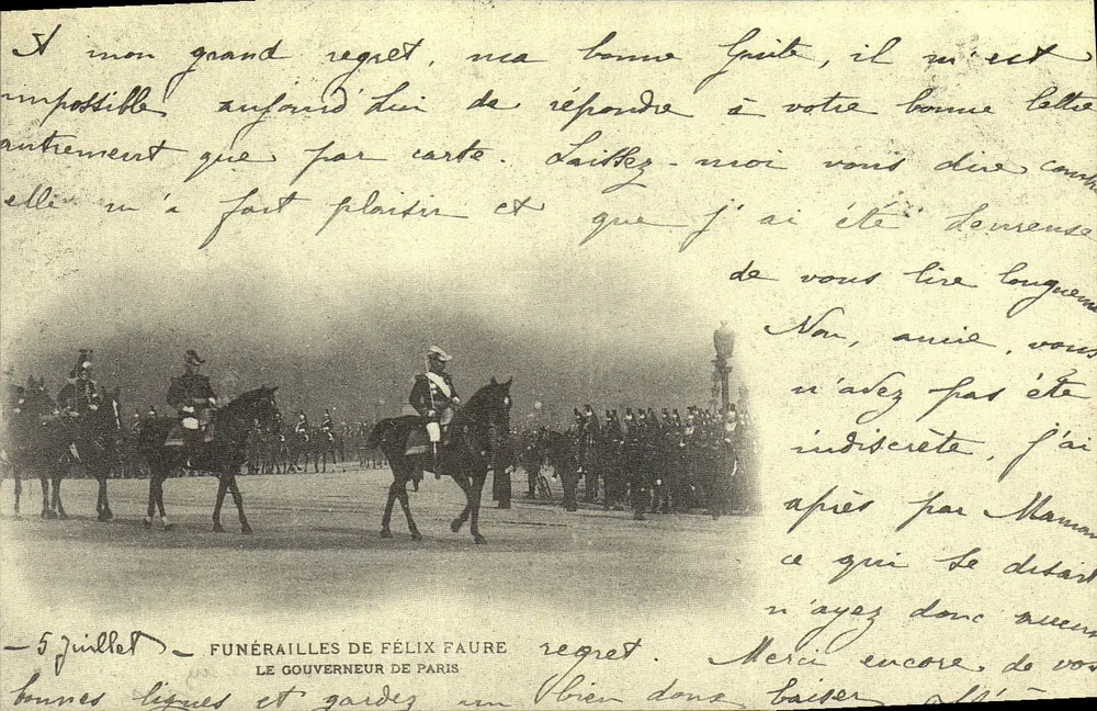 Trauerfeier von Félix Faure — DAS GOVERNMENT VON PARIS - Vorderseite