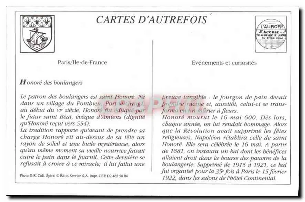 Irmãs da Caridade — grupo com bandeiras — Paris/Ile-de-France — Édito-Service S.A. n° CEE D2 465 58 04 - Verso