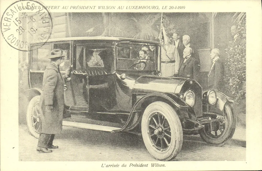Ankunft des Präsidenten Wilson in Luxemburg — Bankett für Präsident Wilson in Luxemburg, 20.1.1919 — Verlag L'Aurore, Serie D2 465 08 03 - Vorderseite