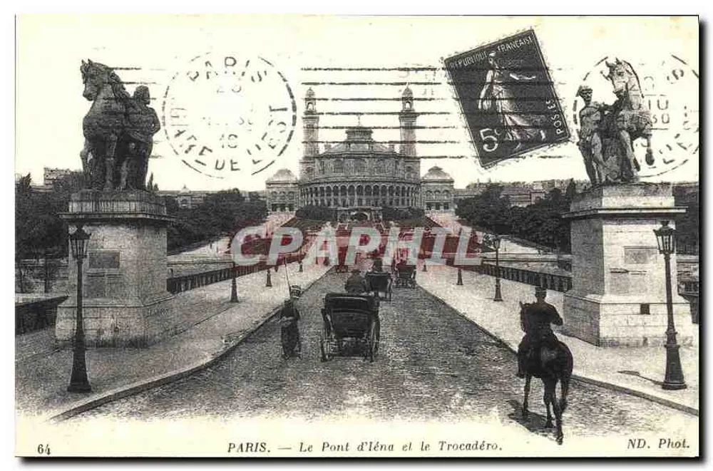 PARIS — O Ponte d'Iéna e o Trocadéro — ND. Fot. - Frente