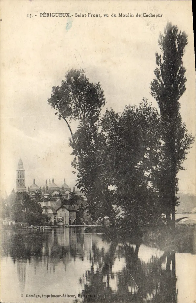 Saint-Front, vista do Molino de Cachepur — Périgueux — Domège, editor-impressor, Périgueux - Frente