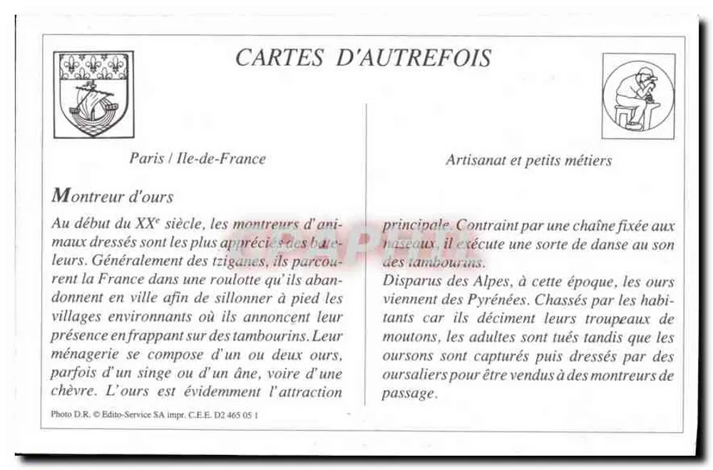 Der Bärenführer — Paris — J. II, n° 908 - Rückseite
