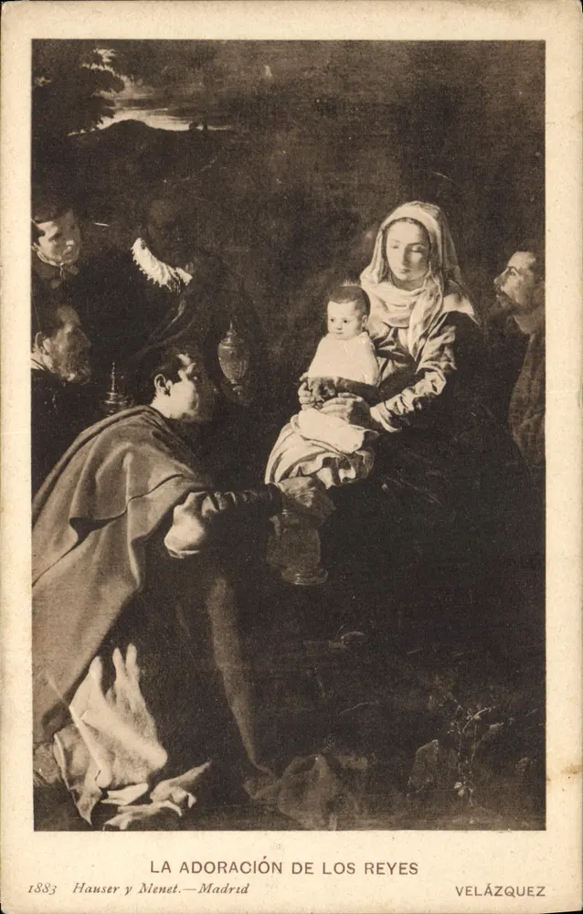 Die Heilige Verkündigung — Nachbildung der Malerei von Velázquez — veröffentlicht von Hauser y Menet, Madrid, 1883 - Vorderseite