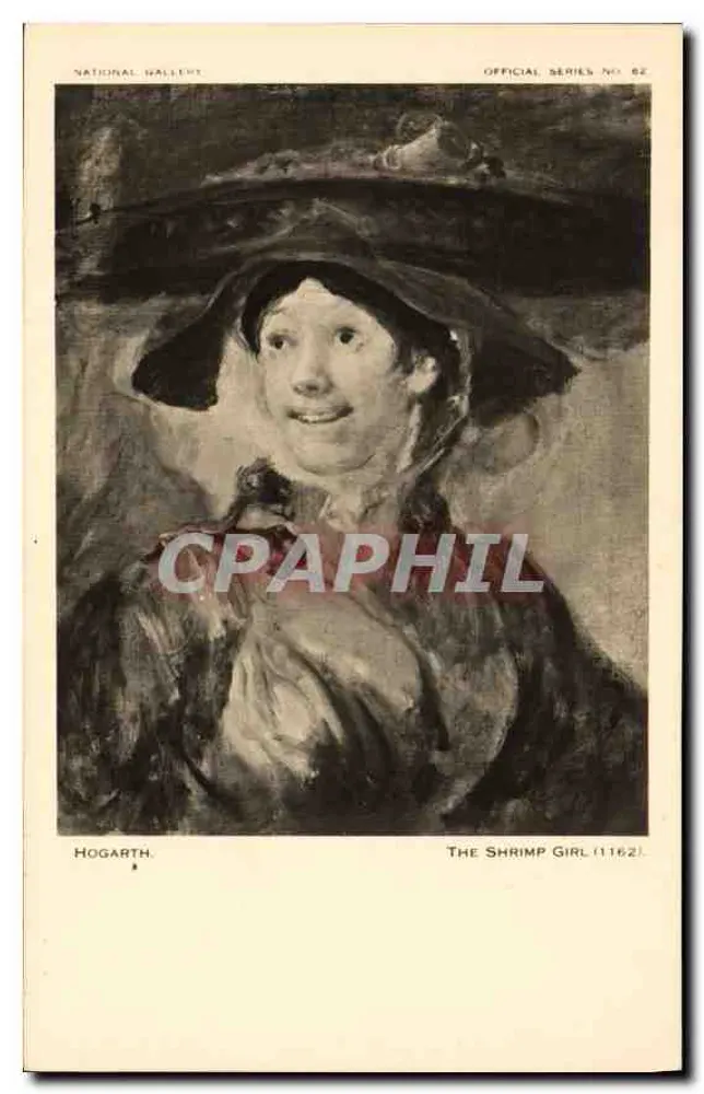 Das Mädchen mit Garnelen — Werk von Hogarth — National Gallery, offizielle Serie Nr. 82 - Vorderseite