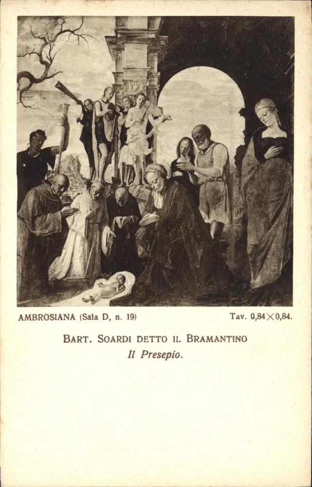 Die Geburt Christi — Werk von Bart. Soardi genannt Bramantino — Ambrosiana (Raum D, Nr. 19) - Vorderseite
