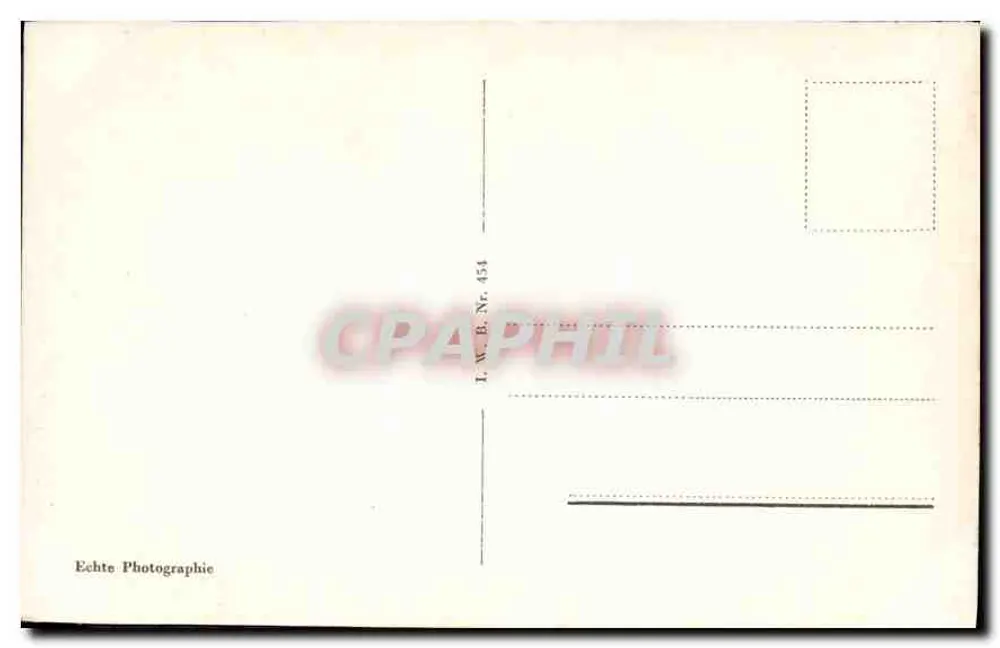Potsdam. Castillo de Sanssouci, Mittelbau — editor I. W. B. Nr. 454 - Reverso
