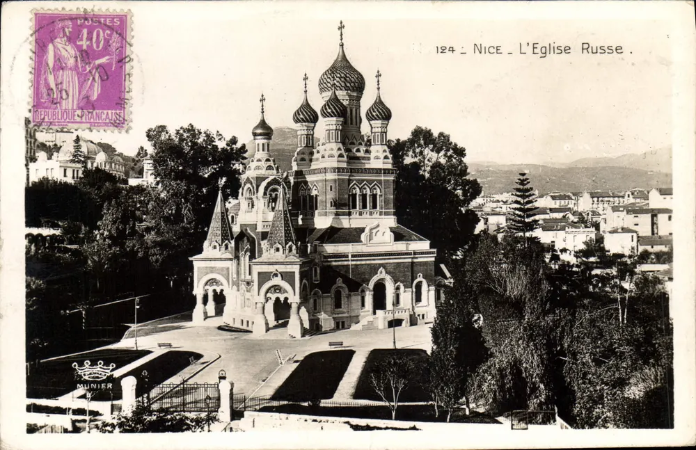 Nice - A Igreja Russa — editor Munier, n° 124 - Frente