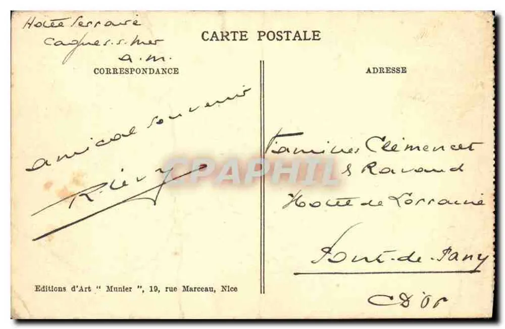 Nice — Jeta-Promenada — Fotografia Munier, nr 161 - Rewers