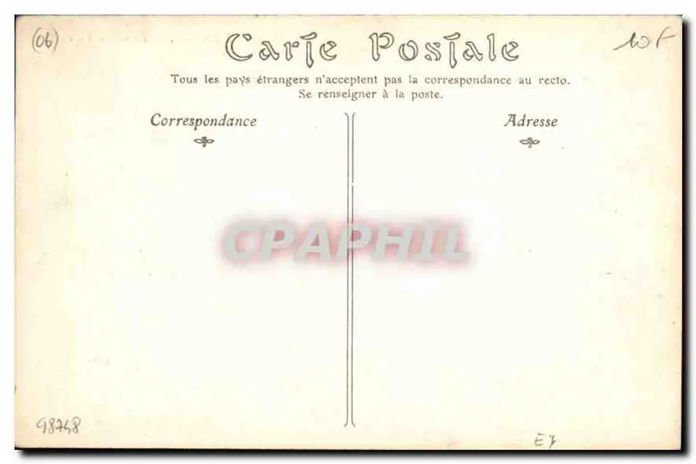Menton — A Velha Cidade — editor não identificado, n° de série 698 - Verso
