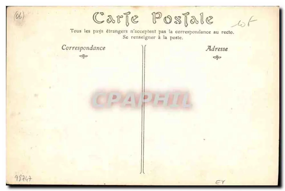 Menton — O Ponte Saint-Louis — Editor não identificado, n° de série 680 - Verso