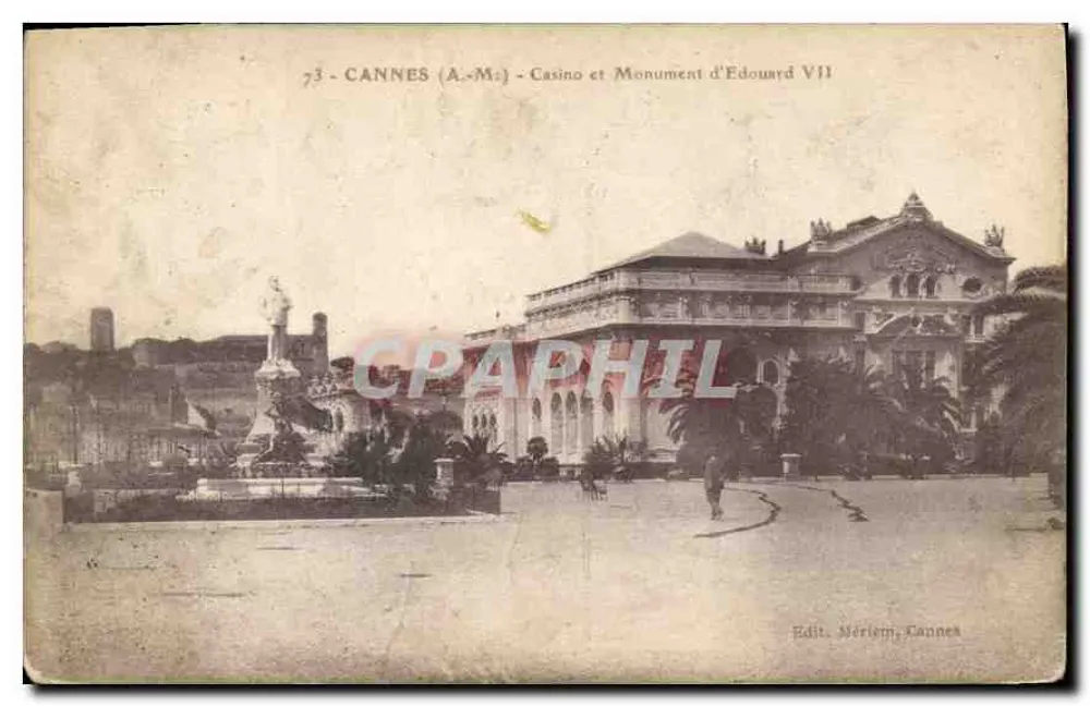 CANNES (A.-Mi.) - Casino und Denkmal von Edward VII - Vorderseite