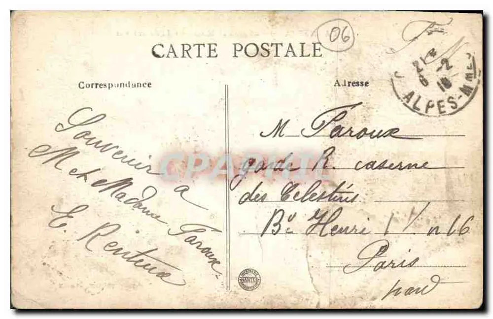 CANNES (A.-Mi.) - Casino und Denkmal von Edward VII - Rückseite