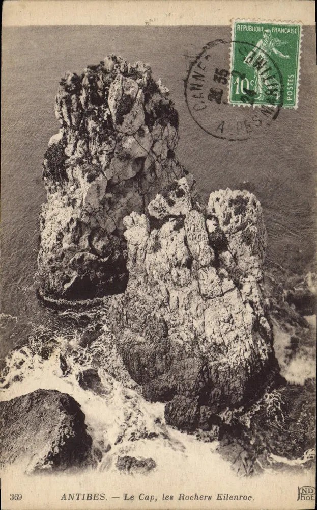 Antibes — Kap, skały Eilenroc — Stare Biuro Pocztowe, Paryż - Awers