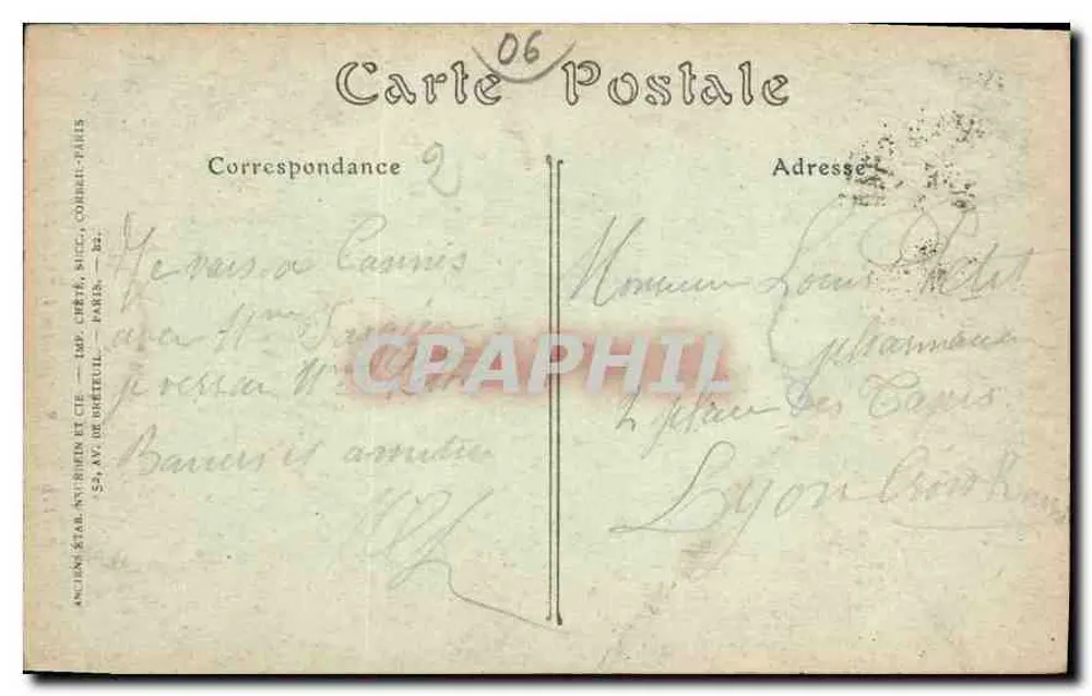 Antibes — Kap, skały Eilenroc — Stare Biuro Pocztowe, Paryż - Rewers