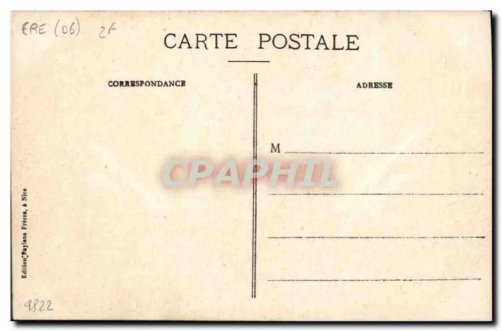 NICE - Ansicht von den Pines des Mont Boron — Edition Paylons Frères, Nice, Nr. 529 - Rückseite