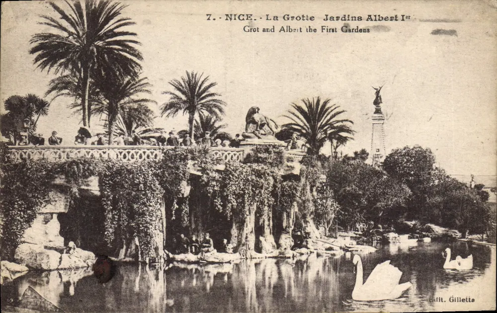 Nice - A Gruta Jardins Albert Ier — Editor J. Gilletta, n°7 - Frente