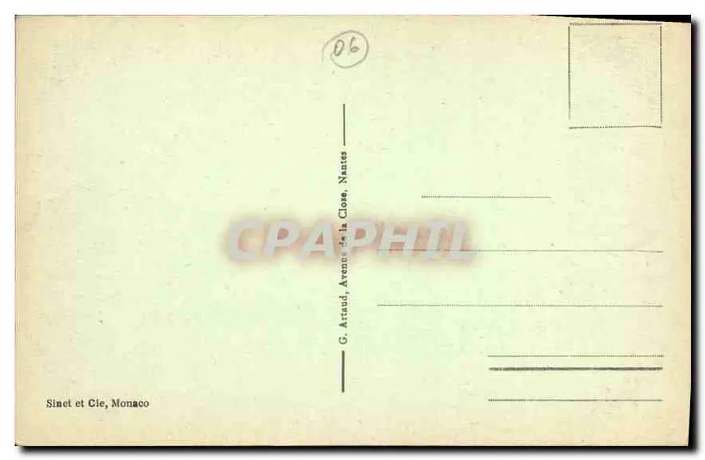 Mônaco - Visão geral de Monte-Carlo — Sinet et Cie, Mônaco, n°19 - Verso