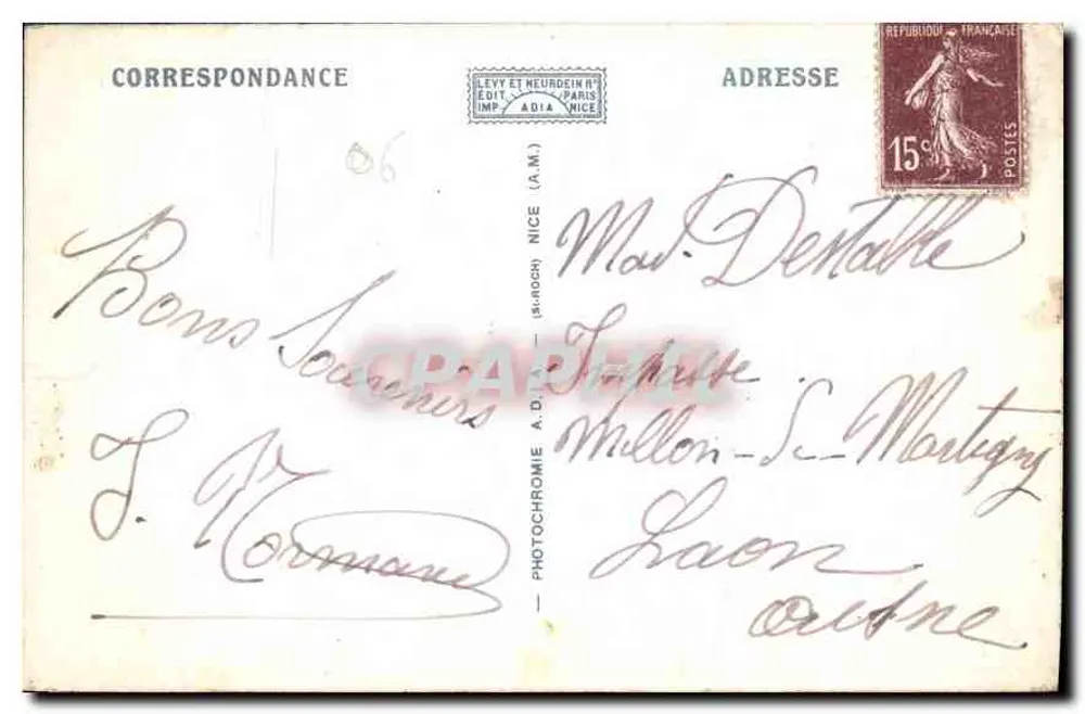 Nice — Das Palast der Mole und die Promenade des Anglais — Adia - Rückseite
