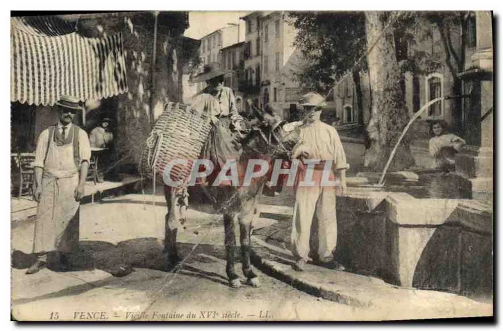 Vence — Alte Fontäne des 16. Jahrhunderts — L.I.A. - Vorderseite