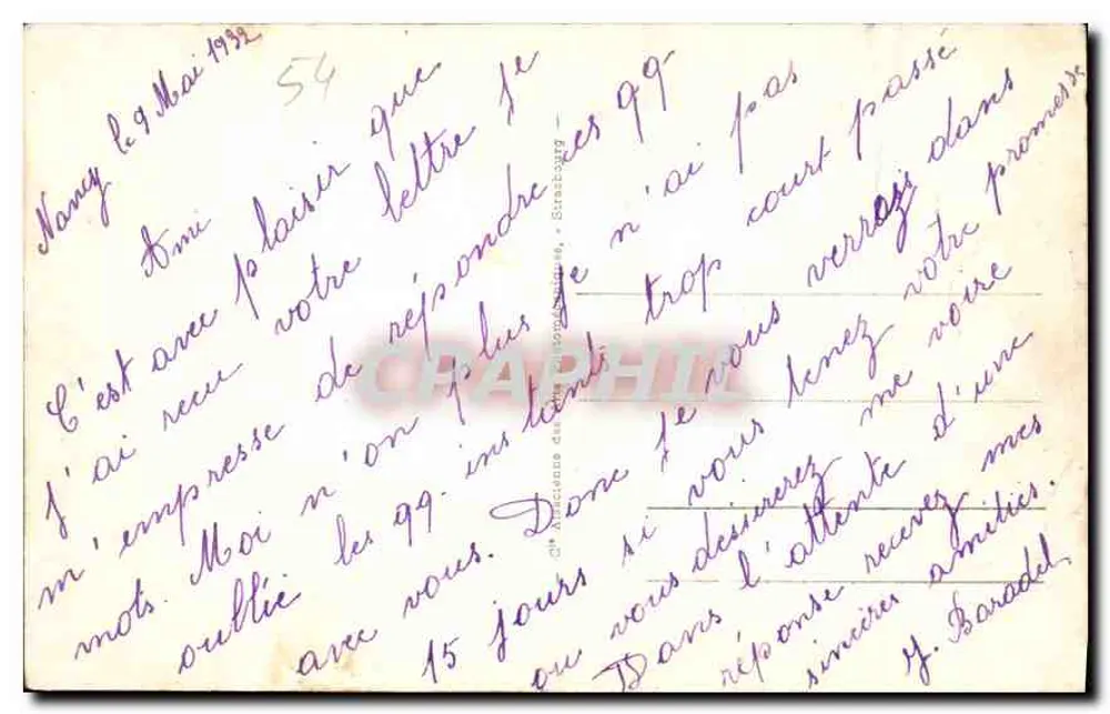 NANCY - El rincón de la Pépinière — Tarjeta postal antigua n°25, editor AP - Reverso